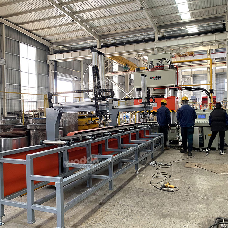 630吨锚杆托盘液压机生产线车间调试 630吨锚杆托盘液压机生产线车间调试