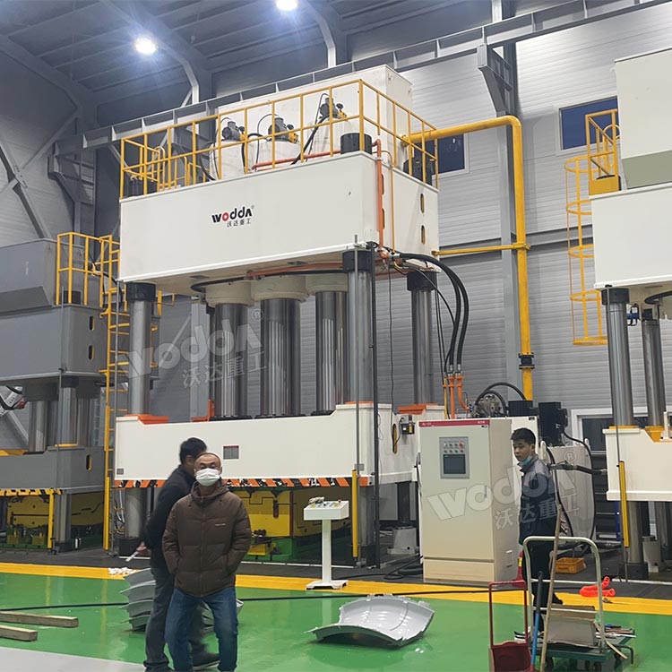 模压玻璃钢冷却塔风筒成型液压机试机 模压玻璃钢冷却塔风筒成型液压机试机